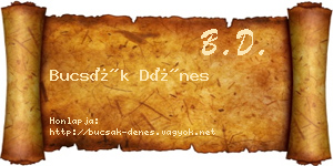 Bucsák Dénes névjegykártya